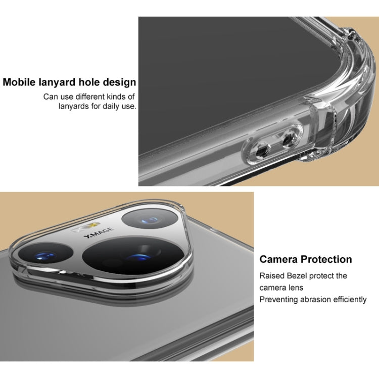 For Google Pixel 9 Pro XL imak Shockproof Airbag TPU Phone Case(Transparent Black) - Google Cases by imak | Online Shopping South Africa | PMC TechLife | Buy Now Pay Later Mobicred