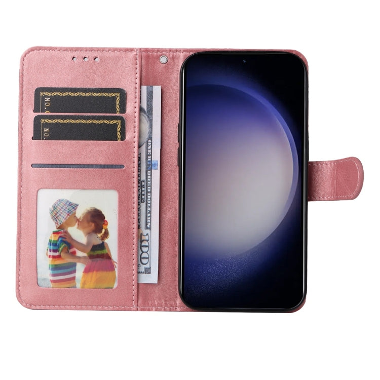 For Samsung Galaxy S25 5G Classic Calf Texture Flip Leather Phone Case(Rose Gold) - Galaxy S25 5G Cases by PMC Jewellery | Online Shopping South Africa | PMC Jewellery | Buy Now Pay Later Mobicred