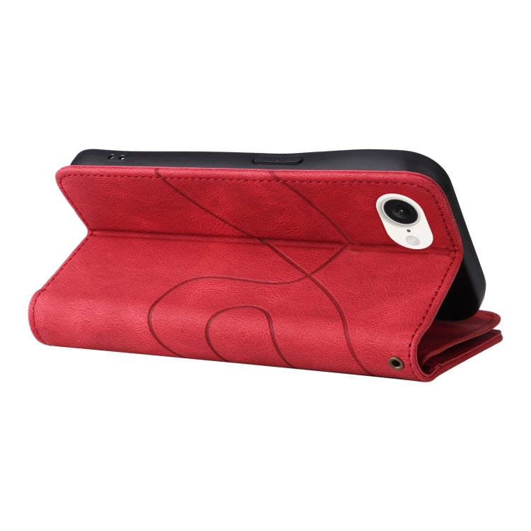 For iPhone 16e Dual-color 9 Card Slots Zipper Wallet Leather Phone Case(Red) - iPhone 16e Cases by PMC TechLife | Online Shopping South Africa | PMC TechLife | Buy Now Pay Later Mobicred