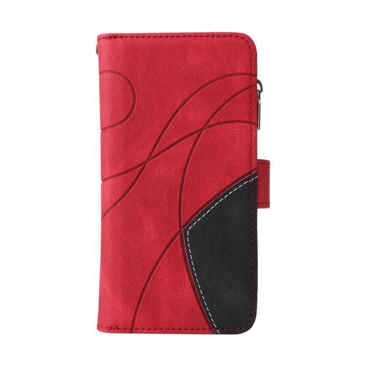 For Redmi K70 Dual-color 9 Card Slots Zipper Wallet Leather Phone Case(Red) - K70 Cases by PMC Jewellery | Online Shopping South Africa | PMC Jewellery | Buy Now Pay Later Mobicred