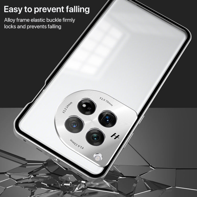For OnePlus 13 Snap Buckle Single-sided Metal Frame Frosted Phone Case(Silver) - OnePlus Cases by PMC TechLife | Online Shopping South Africa | PMC TechLife | Buy Now Pay Later Mobicred