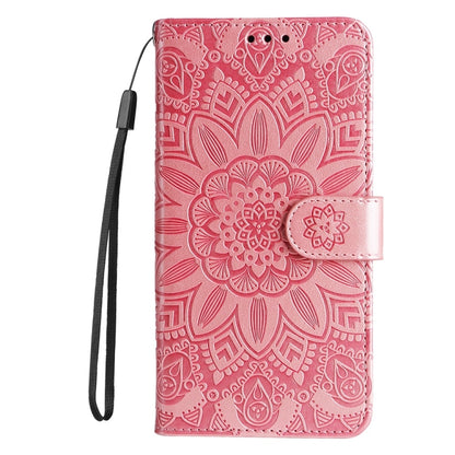 For Samsung Galaxy S25+ 5G Embossed Sunflower Leather Phone Case(Rose Gold) - Galaxy S25+ 5G Cases by PMC Jewellery | Online Shopping South Africa | PMC Jewellery | Buy Now Pay Later Mobicred