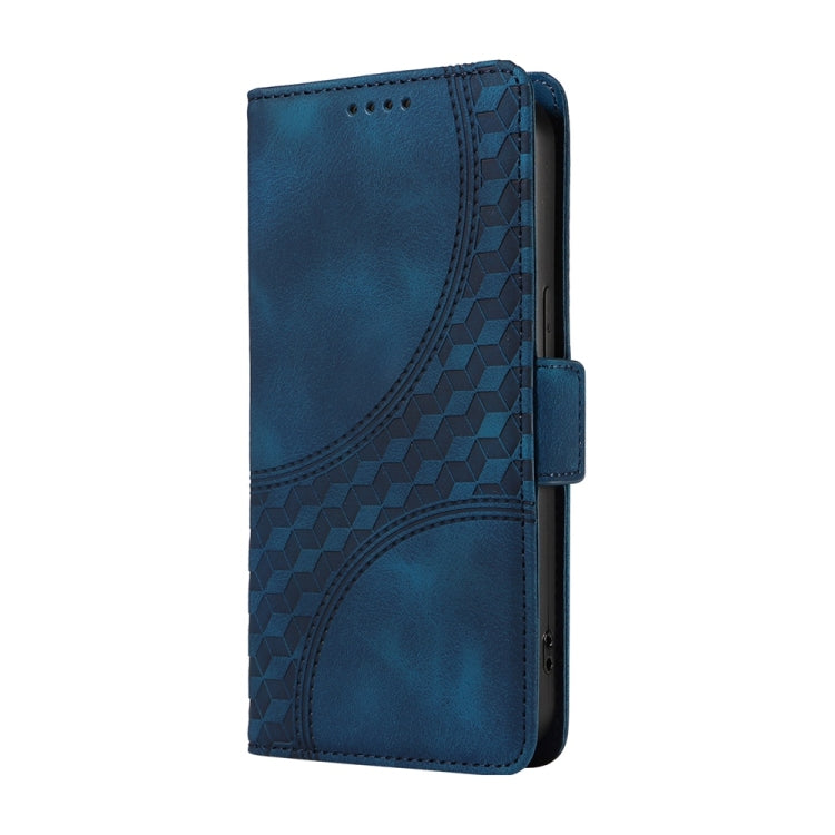 For Samsung Galaxy S25 Ultra 5G Embossed Rhombus Starry Leather Phone Case(Blue) - Galaxy S25 Ultra 5G Cases by PMC TechLife | Online Shopping South Africa | PMC TechLife | Buy Now Pay Later Mobicred