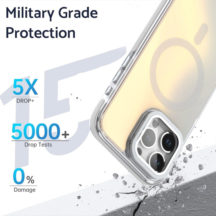 For iPhone 16 Pro Max MagSafe Gradient Color Lens Film Phone Case with Lens Fold Holder(Orange) - iPhone 16 Pro Max Cases by PMC TechLife | Online Shopping South Africa | PMC TechLife | Buy Now Pay Later Mobicred