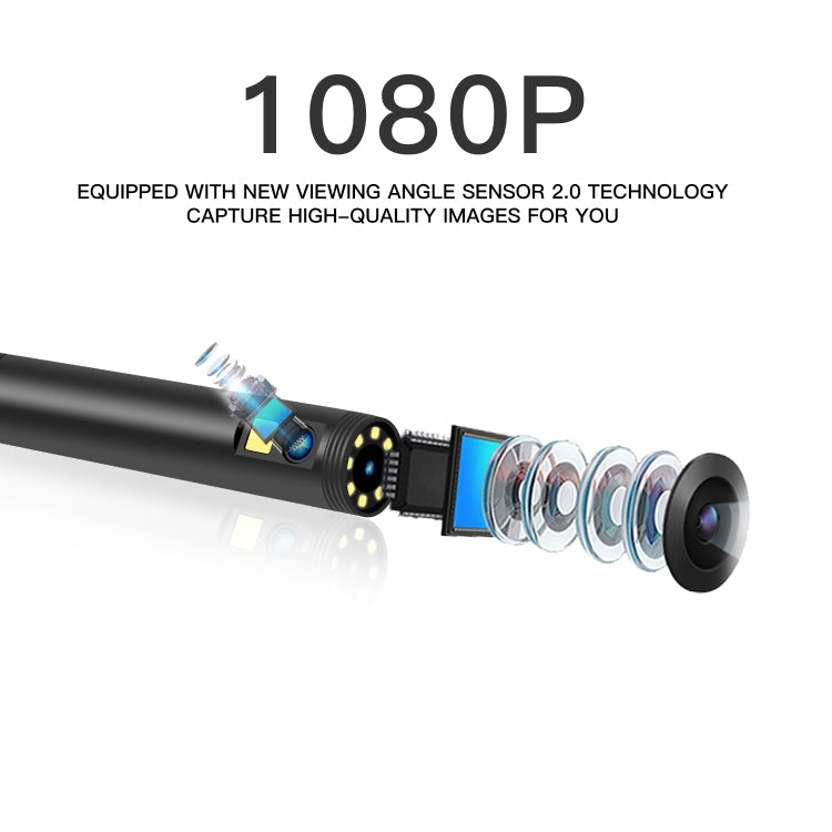 F280 1080P IP68 Waterproof Dual Camera WiFi Digital Endoscope, Length:1m Snake Tube(Black) -  by PMC Jewellery | Online Shopping South Africa | PMC Jewellery | Buy Now Pay Later Mobicred