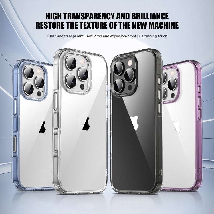 For iPhone 16 Plus PC Hybrid TPU Full Coverage Shockproof Phone Case(Transparent Purple) - iPhone 16 Plus Cases by PMC TechLife | Online Shopping South Africa | PMC TechLife | Buy Now Pay Later Mobicred
