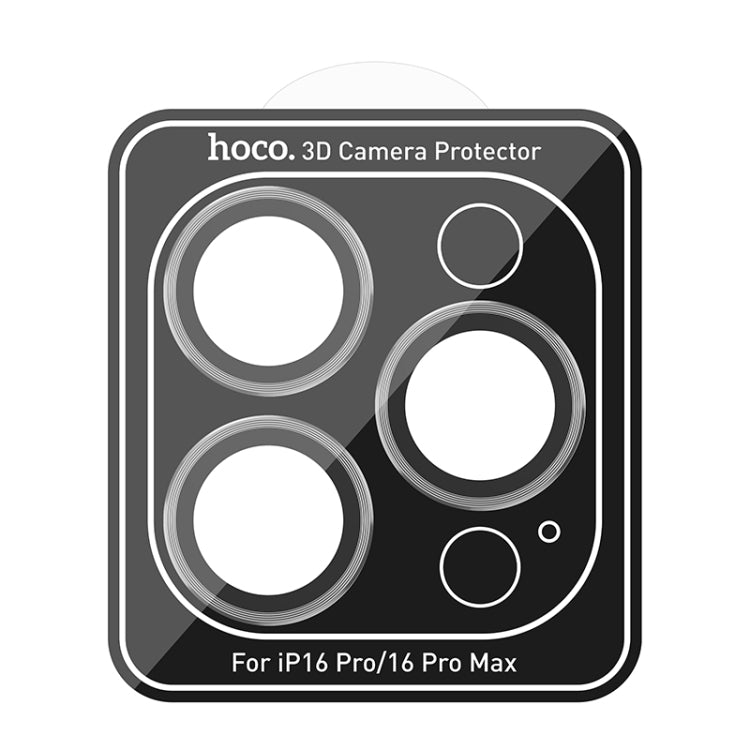 For iPhone 16 Pro / 16 Pro Max hoco V12 Plus 3D Eagle Eye Metal Lens Protective Film(Gold) - iPhone 16 Pro Tempered Glass by hoco | Online Shopping South Africa | PMC Jewellery | Buy Now Pay Later Mobicred