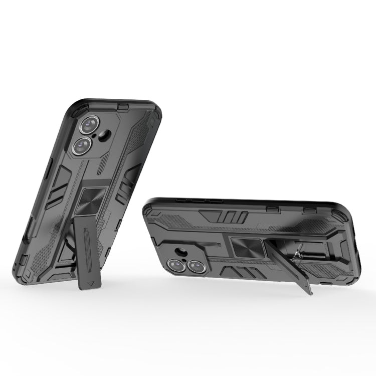 For iPhone 16 Plus Supersonic PC + TPU Holder Phone Case(Black) - iPhone 16 Plus Cases by PMC TechLife | Online Shopping South Africa | PMC TechLife | Buy Now Pay Later Mobicred