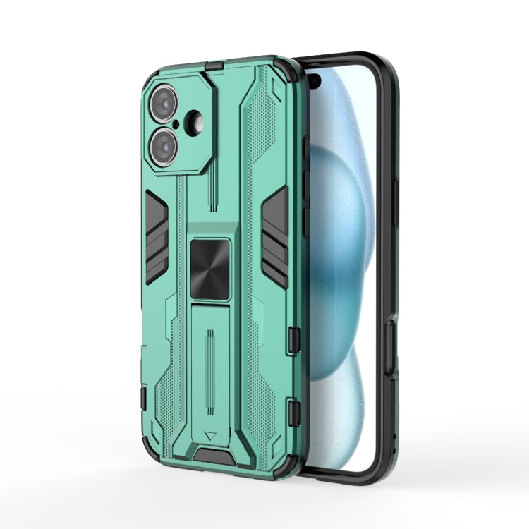 For iPhone 16 Plus Supersonic PC + TPU Holder Phone Case(Green) - iPhone 16 Plus Cases by PMC Jewellery | Online Shopping South Africa | PMC Jewellery | Buy Now Pay Later Mobicred