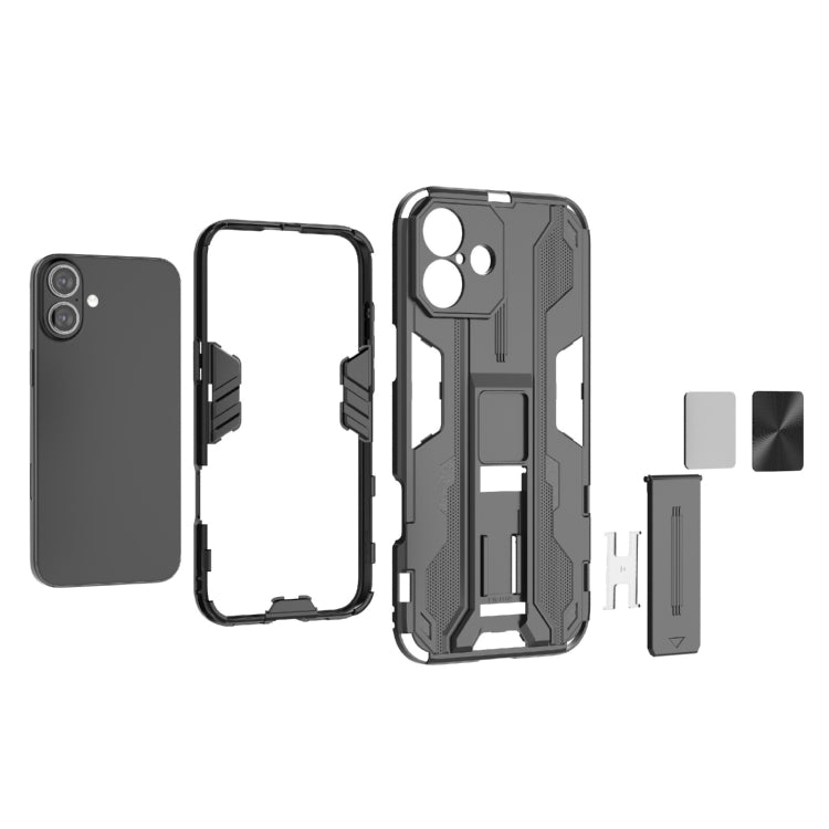 For iPhone 16 Plus Supersonic PC + TPU Holder Phone Case(Red) - iPhone 16 Plus Cases by PMC TechLife | Online Shopping South Africa | PMC TechLife | Buy Now Pay Later Mobicred