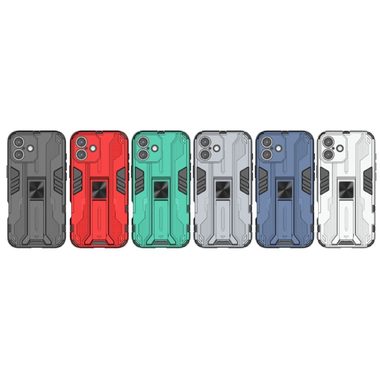 For iPhone 16 Plus Supersonic PC + TPU Holder Phone Case(Blue) - iPhone 16 Plus Cases by PMC TechLife | Online Shopping South Africa | PMC TechLife | Buy Now Pay Later Mobicred