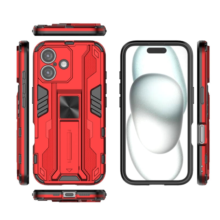 For iPhone 16 Supersonic PC + TPU Holder Phone Case(Red) - iPhone 16 Cases by PMC TechLife | Online Shopping South Africa | PMC TechLife | Buy Now Pay Later Mobicred