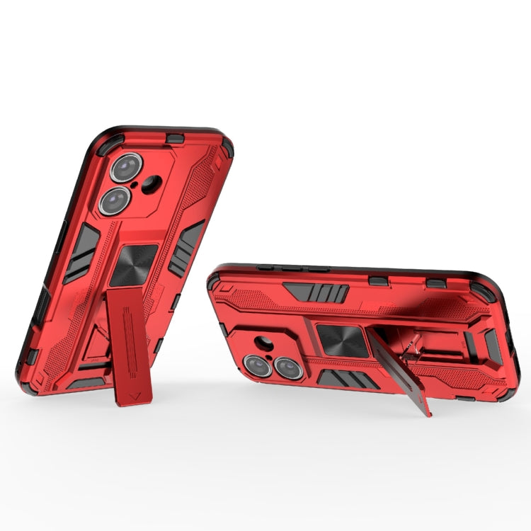 For iPhone 16 Supersonic PC + TPU Holder Phone Case(Red) - iPhone 16 Cases by PMC TechLife | Online Shopping South Africa | PMC TechLife | Buy Now Pay Later Mobicred