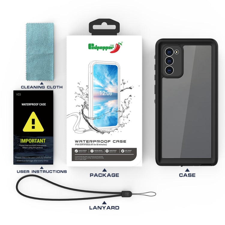 For Samsung Galaxy Note20 5G RedPepper Shockproof Scratchproof Dust-proof PC + TPU Protective Case(Black) - free shipping - PMc TechLife - Order now!