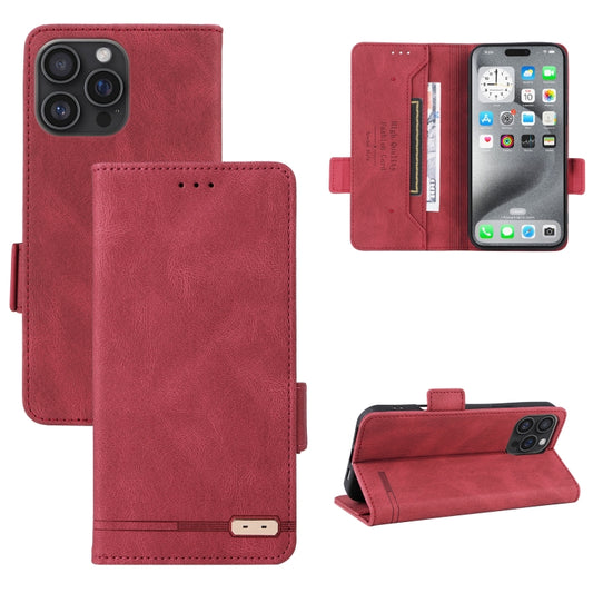 For iPhone 16 Pro Magnetic Clasp Leather Phone Case(Red) - iPhone 16 Pro Cases by PMC Jewellery | Online Shopping South Africa | PMC Jewellery | Buy Now Pay Later Mobicred