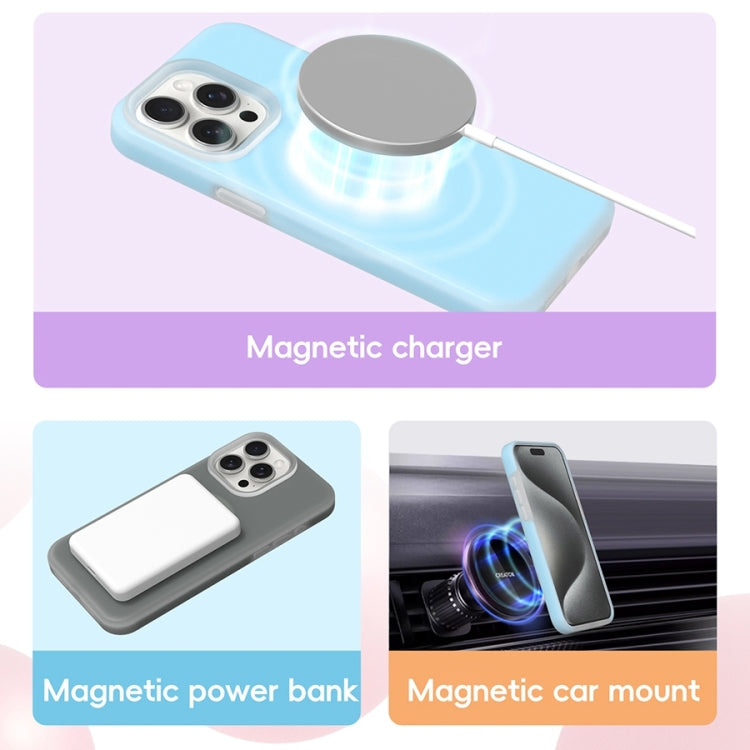 For iPhone 16 Jelly Liquid Silicone MagSafe Magnetic Phone Case(Blue) - iPhone 16 Cases by PMC TechLife | Online Shopping South Africa | PMC TechLife | Buy Now Pay Later Mobicred
