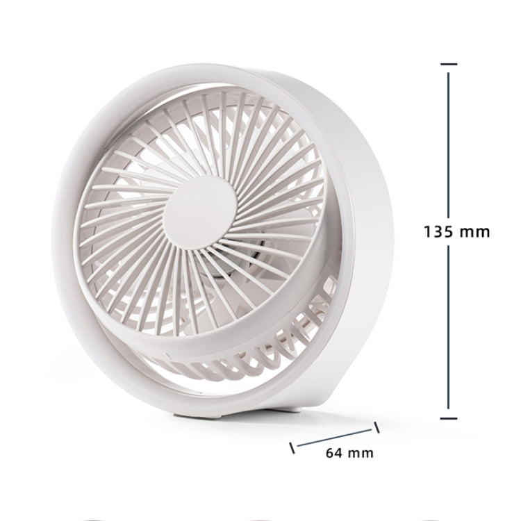 N601 180 Degree Rotating Type-C Desktop Fan with LED Ambience Light(Pink) - Electric Fans by PMC TechLife | Online Shopping South Africa | PMC TechLife | Buy Now Pay Later Mobicred
