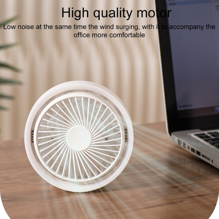 N601 180 Degree Rotating Type-C Desktop Fan with LED Ambience Light(Pink) - Electric Fans by PMC TechLife | Online Shopping South Africa | PMC TechLife | Buy Now Pay Later Mobicred