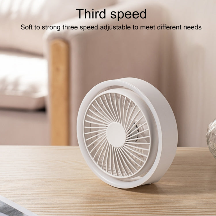 N601 180 Degree Rotating Type-C Desktop Fan with LED Ambience Light(Pink) - Electric Fans by PMC TechLife | Online Shopping South Africa | PMC TechLife | Buy Now Pay Later Mobicred