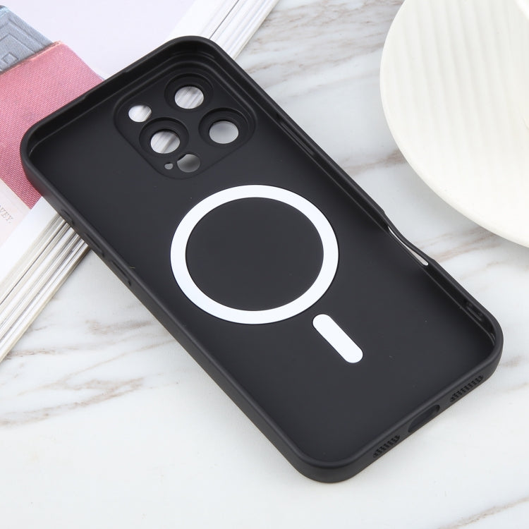 For iPhone 16 Pro Max Liquid TPU Silicone Solid Color MagSafe Phone Case(Black) - iPhone 16 Pro Max Cases by PMC TechLife | Online Shopping South Africa | PMC TechLife | Buy Now Pay Later Mobicred