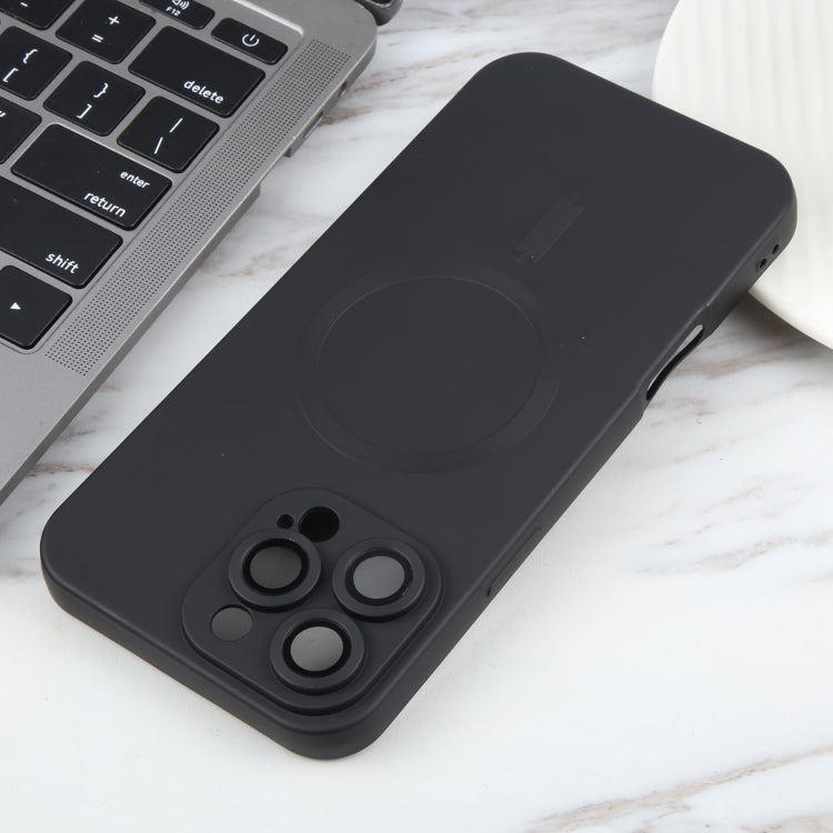 For iPhone 16 Pro Max Liquid TPU Silicone Solid Color MagSafe Phone Case(Black) - iPhone 16 Pro Max Cases by PMC TechLife | Online Shopping South Africa | PMC TechLife | Buy Now Pay Later Mobicred