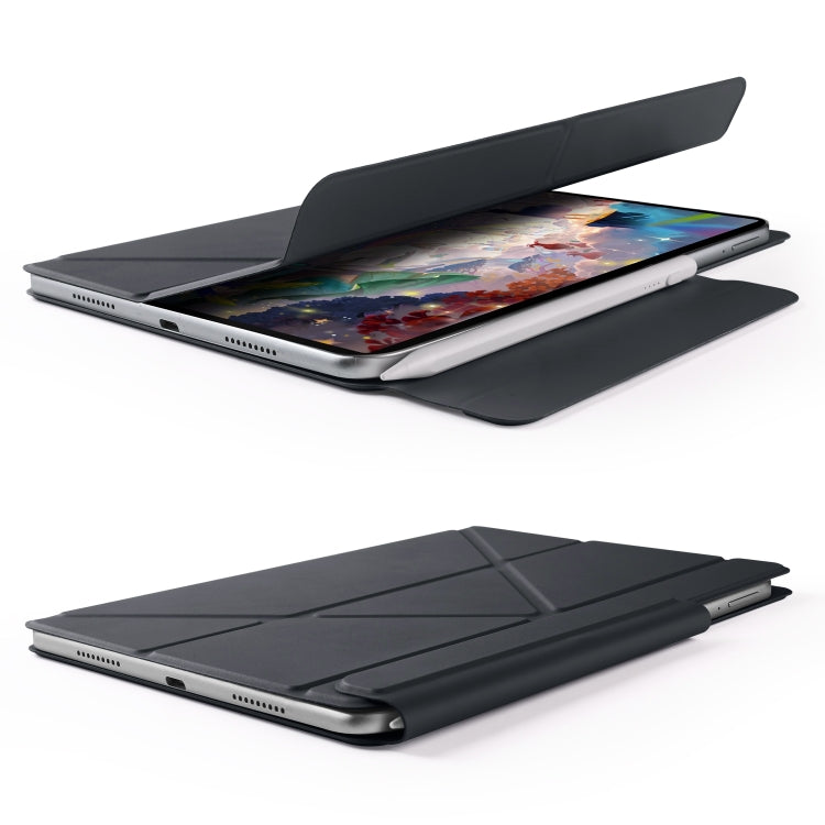 For Huawei MatePad 11.5 / 11.5S Fixed Buckle Magnetic Deformation Leather Tablet Case(Black) - Huawei by PMC TechLife | Online Shopping South Africa | PMC TechLife | Buy Now Pay Later Mobicred
