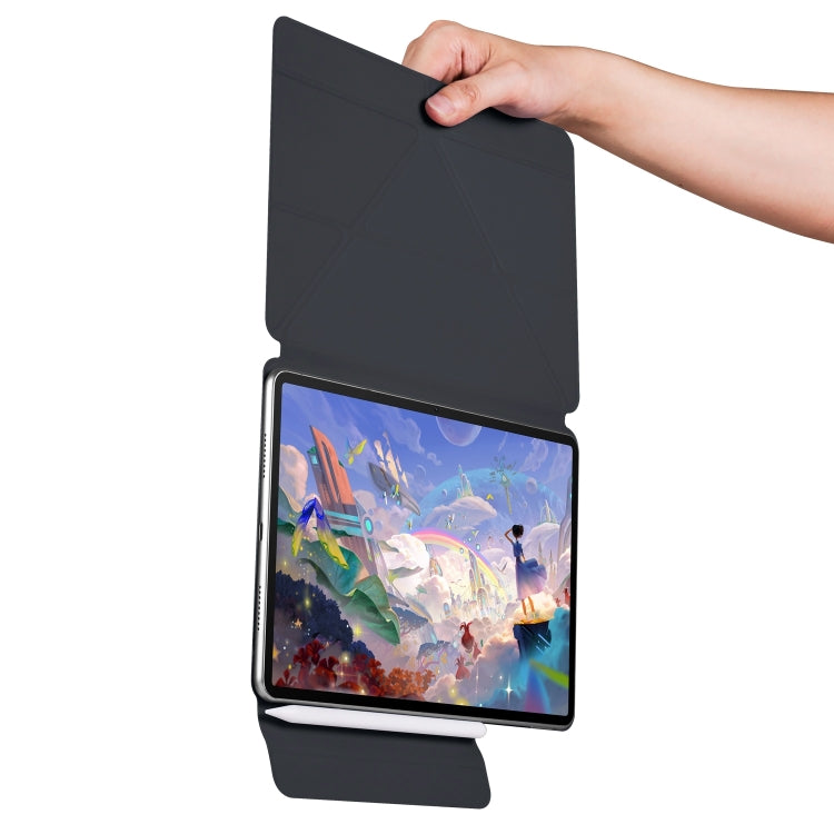 For Huawei MatePad 11.5 / 11.5S Fixed Buckle Magnetic Deformation Leather Tablet Case(Black) - Huawei by PMC TechLife | Online Shopping South Africa | PMC TechLife | Buy Now Pay Later Mobicred