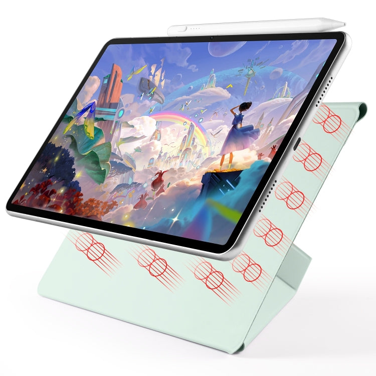 For Huawei MatePad 11.5 / 11.5S Fixed Buckle Magnetic Deformation Leather Tablet Case(Baby Green) - Huawei by PMC TechLife | Online Shopping South Africa | PMC TechLife | Buy Now Pay Later Mobicred