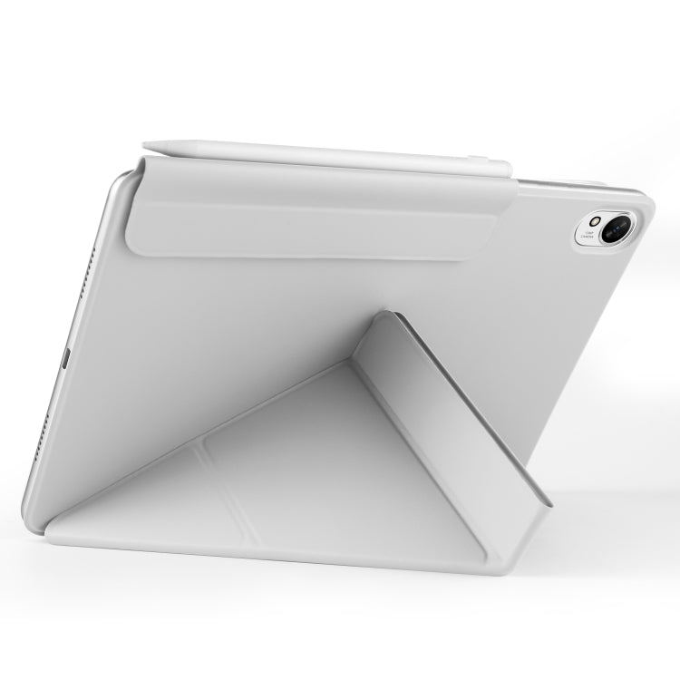 For Huawei MatePad Air 11.5 2023 Fixed Buckle Magnetic Deformation Leather Tablet Case(Grey) - Huawei by PMC TechLife | Online Shopping South Africa | PMC TechLife | Buy Now Pay Later Mobicred