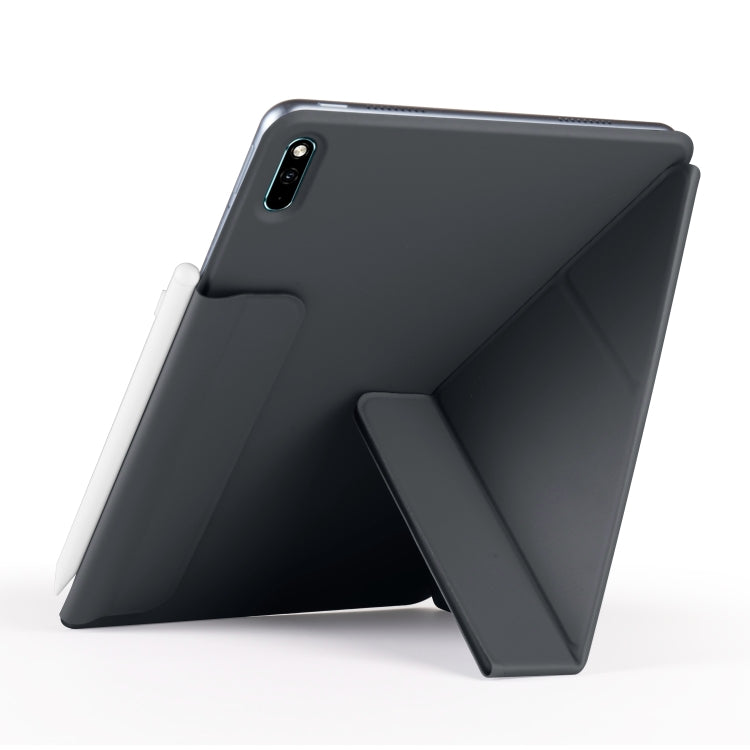 For Huawei MatePad 11 2021 Fixed Buckle Magnetic Deformation Leather Tablet Case(Black) - Huawei by PMC TechLife | Online Shopping South Africa | PMC TechLife | Buy Now Pay Later Mobicred