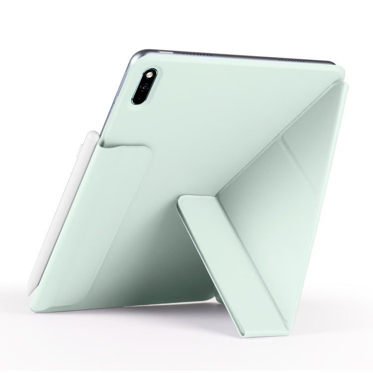 For Huawei MatePad 11 2021 Fixed Buckle Magnetic Deformation Leather Tablet Case(Baby Green) - Huawei by PMC TechLife | Online Shopping South Africa | PMC TechLife | Buy Now Pay Later Mobicred