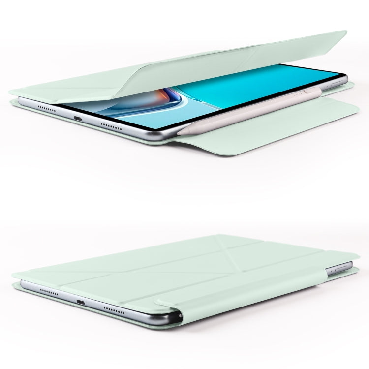 For Huawei MatePad 11 2021 Fixed Buckle Magnetic Deformation Leather Tablet Case(Baby Green) - Huawei by PMC TechLife | Online Shopping South Africa | PMC TechLife | Buy Now Pay Later Mobicred