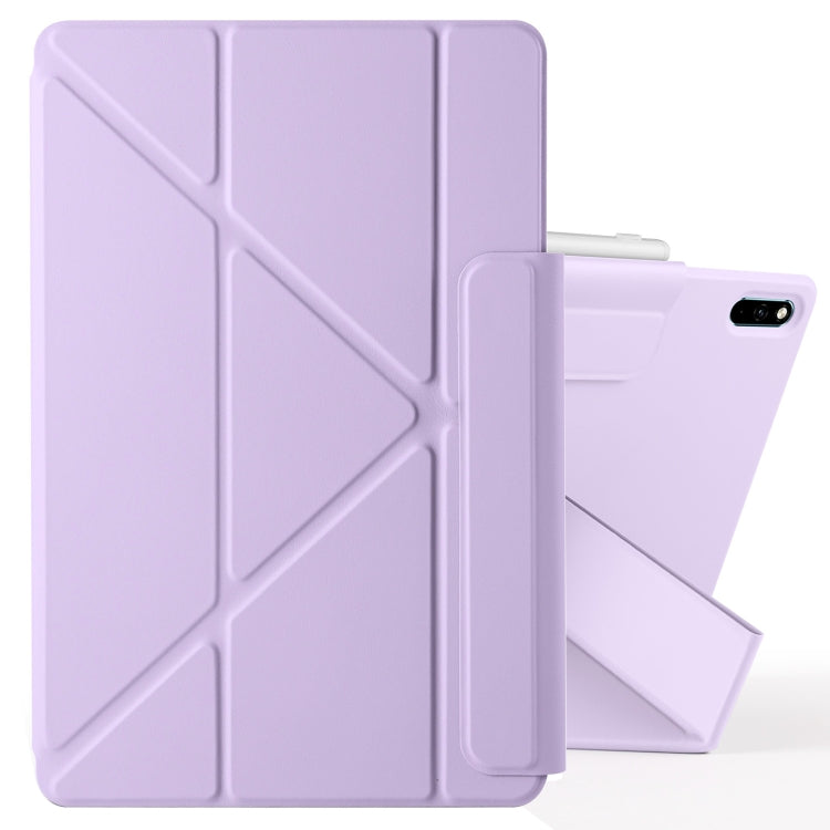 For Huawei MatePad 11 2021 Fixed Buckle Magnetic Deformation Leather Tablet Case(Purple) - Huawei by PMC TechLife | Online Shopping South Africa | PMC TechLife | Buy Now Pay Later Mobicred
