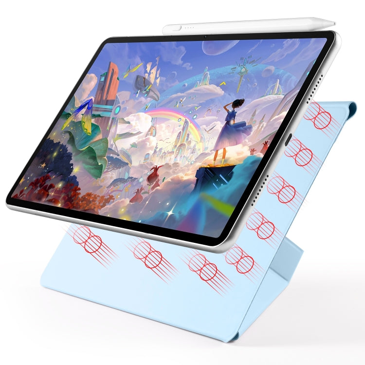 For Huawei MatePad Air 12 2024 Fixed Buckle Magnetic Deformation Leather Tablet Case(Ice Blue) - Huawei by PMC TechLife | Online Shopping South Africa | PMC TechLife | Buy Now Pay Later Mobicred
