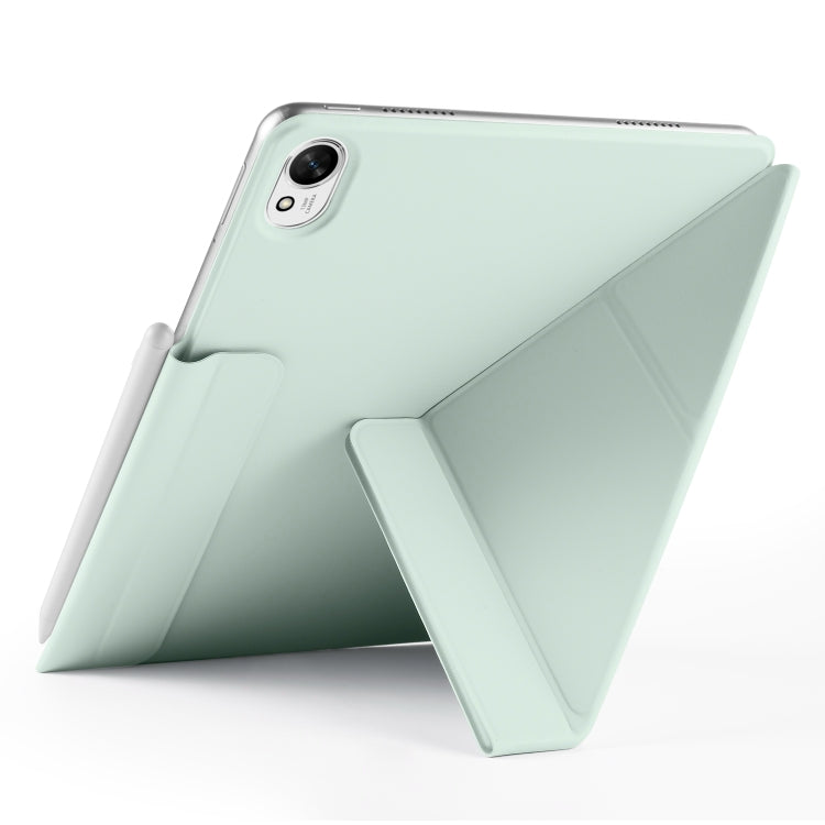 For Huawei MatePad Air 12 2024 Fixed Buckle Magnetic Deformation Leather Tablet Case(Baby Green) - Huawei by PMC TechLife | Online Shopping South Africa | PMC TechLife | Buy Now Pay Later Mobicred