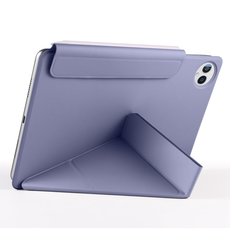 For Huawei MatePad Pro 12.2 2024 Fixed Buckle Magnetic Deformation Leather Tablet Case(Lavender Purple) - Huawei by PMC TechLife | Online Shopping South Africa | PMC TechLife | Buy Now Pay Later Mobicred