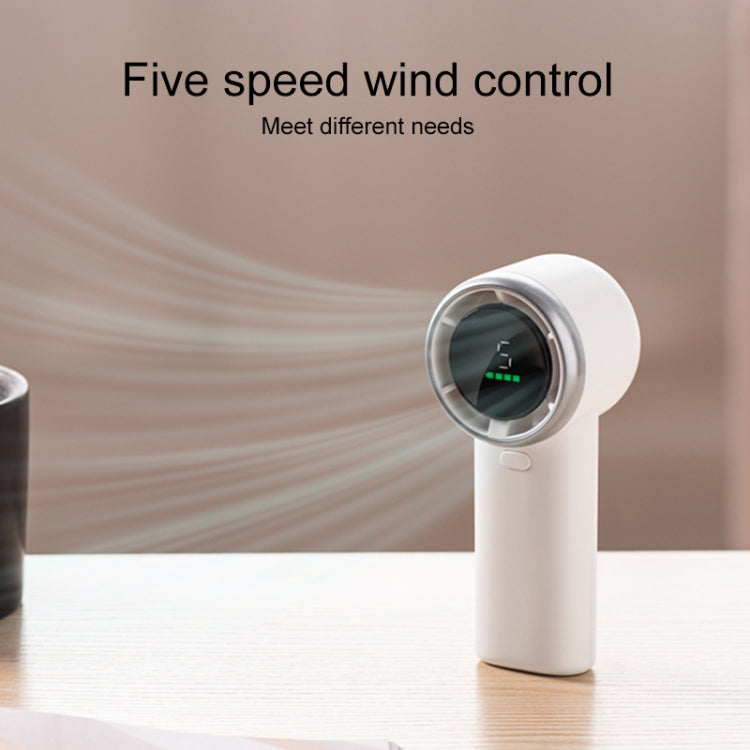 N603 HD Digital Display Handheld Turbine Fan(White) - Electric Fans by PMC TechLife | Online Shopping South Africa | PMC TechLife | Buy Now Pay Later Mobicred