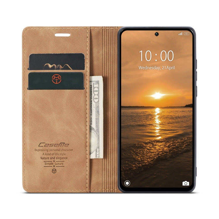 For Redmi 13 CaseMe 013 Multifunctional Horizontal Flip Leather Phone Case(Brown) - Redmi 13 Cases by CaseMe | Online Shopping South Africa | PMC Jewellery | Buy Now Pay Later Mobicred