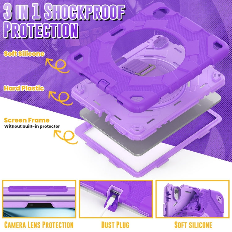 For iPad Air 11 2024 Spider Hand Grip Turntable Stand Tablet Case(Purple) - iPad Air 11 2024 Cases by PMC Jewellery | Online Shopping South Africa | PMC Jewellery | Buy Now Pay Later Mobicred