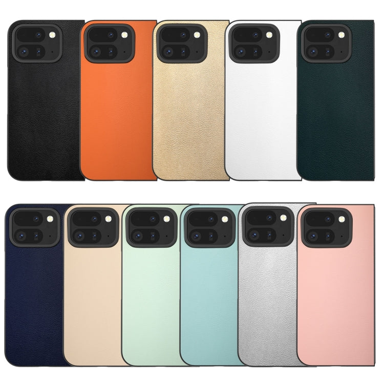 For Google Pixel 9 Pro Fold PU Leather Black Frame Full Coverage Phone Case(Green) - Google Cases by PMC TechLife | Online Shopping South Africa | PMC TechLife | Buy Now Pay Later Mobicred