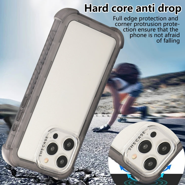 For iPhone 16 Pro Transparent Matte TPU Hybrid PC 3-in-1 Phone Case(Grey) - iPhone 16 Pro Cases by PMC TechLife | Online Shopping South Africa | PMC TechLife | Buy Now Pay Later Mobicred