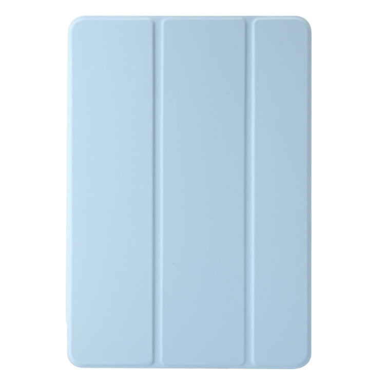 For Huawei Matepad SE 11 2024 Clear Acrylic 3-Fold Leather Tablet Case(Ice Blue) - Huawei by PMC Jewellery | Online Shopping South Africa | PMC Jewellery | Buy Now Pay Later Mobicred