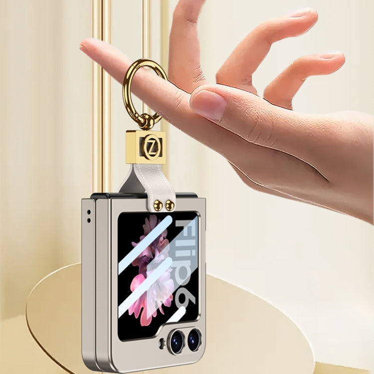 For Samsung Galaxy Z Flip6 GKK Integrated Ultra-thin Phone Case with Z Ring Holder(Purple) - free shipping - PMC Jewellery - Order now!