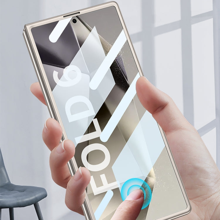 For Samsung Galaxy Z Fold6 GKK Integrated Ultra-thin Electroplating Lens Frame Phone Case(Silver) - free shipping - PMC Jewellery - Order now!