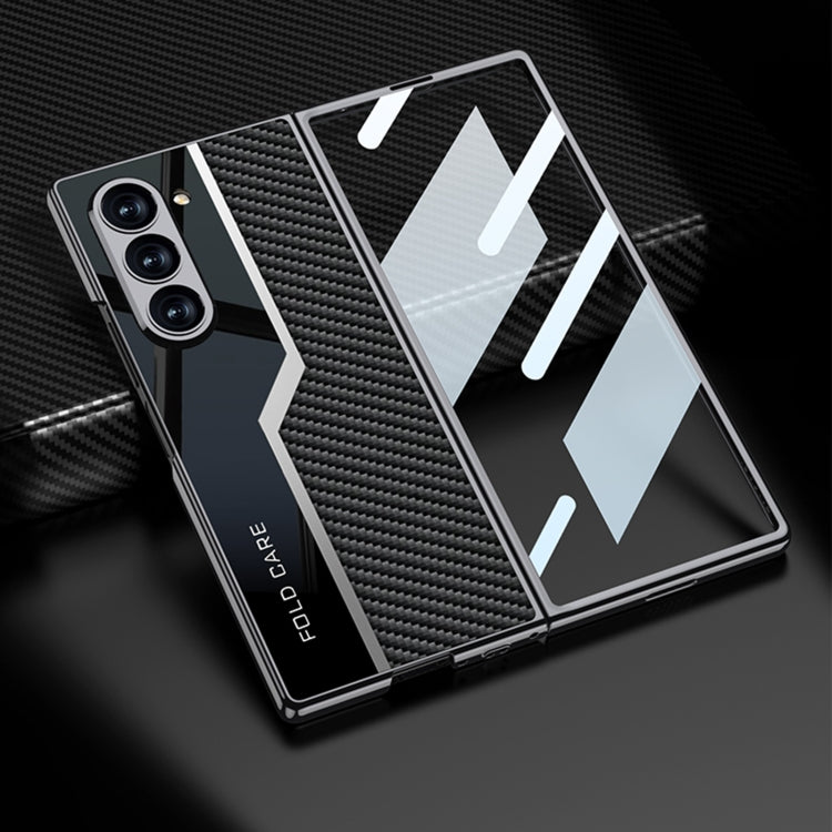 For Samsung Galaxy Z Fold6 GKK Integrated Plating TPU + Leather Supercar Full Coverage Phone Case(Black) - free shipping - PMC Jewellery - Order now!