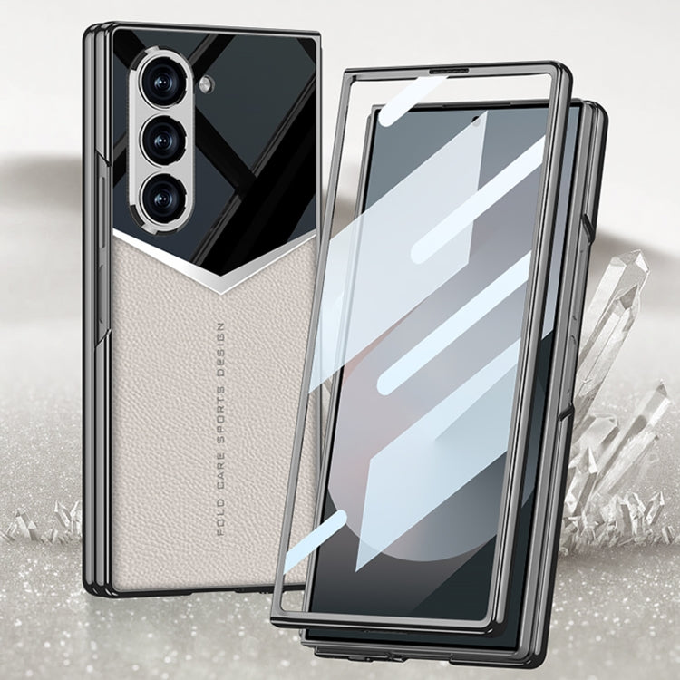 For Samsung Galaxy Z Fold6 GKK Integrated Plating Leather Knight Full Coverage Phone Case(Green) - free shipping - PMC Jewellery - Order now!
