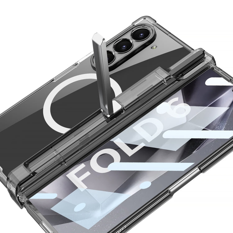 For Samsung Galaxy Z Fold6 GKK Integrated Airbag Hinge Full Coverage MagSafe Phone Case with Holder / Pen Box, Not Included Pen(Black) - Galaxy Z Fold6 5G Cases by GKK | Online Shopping South Africa | PMC Jewellery | Buy Now Pay Later Mobicred