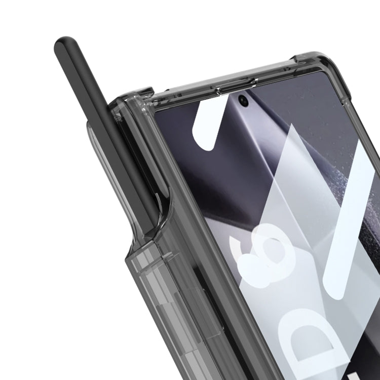 For Samsung Galaxy Z Fold6 GKK Integrated Airbag Hinge Full Coverage MagSafe Phone Case with Holder / Pen Box, Not Included Pen(Transparent) - Galaxy Z Fold6 5G Cases by GKK | Online Shopping South Africa | PMC Jewellery | Buy Now Pay Later Mobicred