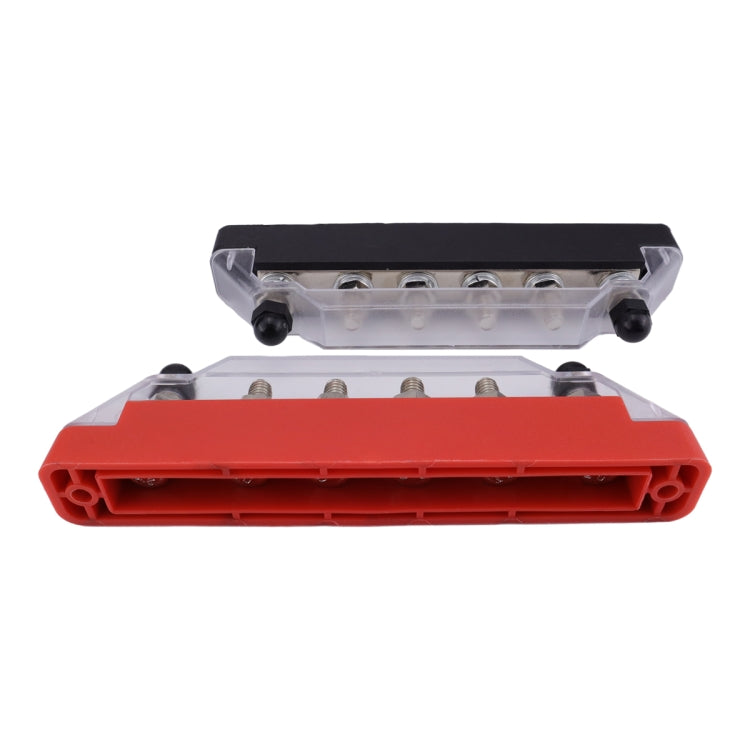 Pair 6 Way 48V 150A M6 Power Distribution Block Terminal Studs with 12pcs Terminals(Black + Red) - Booster Cable & Clip by PMC Jewellery | Online Shopping South Africa | PMC Jewellery | Buy Now Pay Later Mobicred