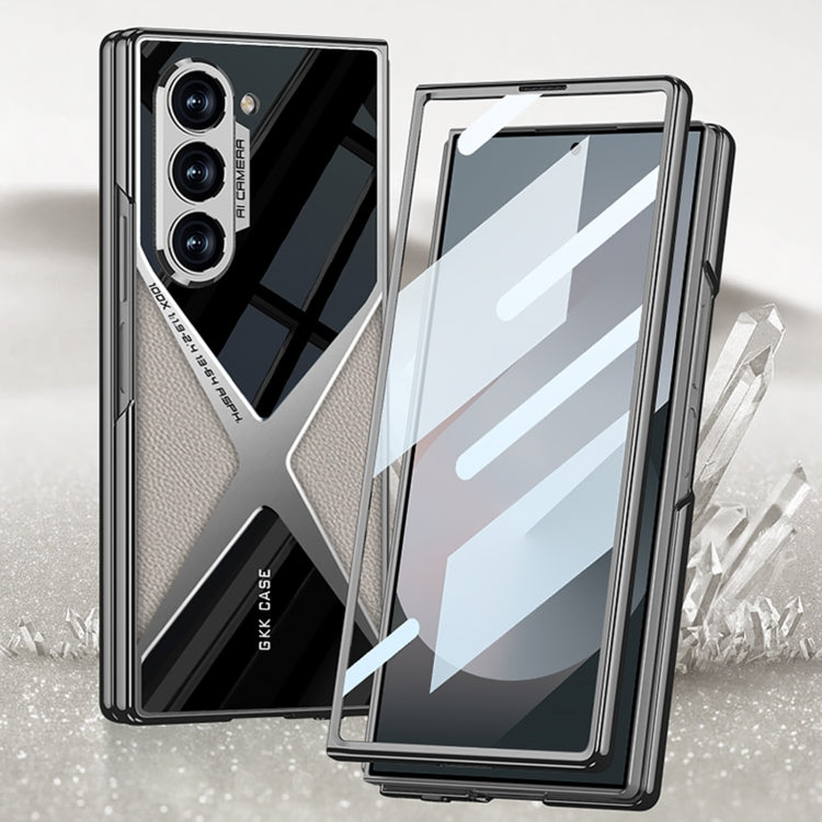 For Samsung Galaxy Z Fold6 GKK Integrated Leather Electroplating Supersonic Speed Shockproof Phone Case(Black) - free shipping - PMC Jewellery - Order now!